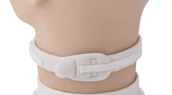 Pediatric two-piece design tracheostomy tube holder