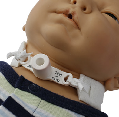 Neonatal one piece tracheostomy tube holder